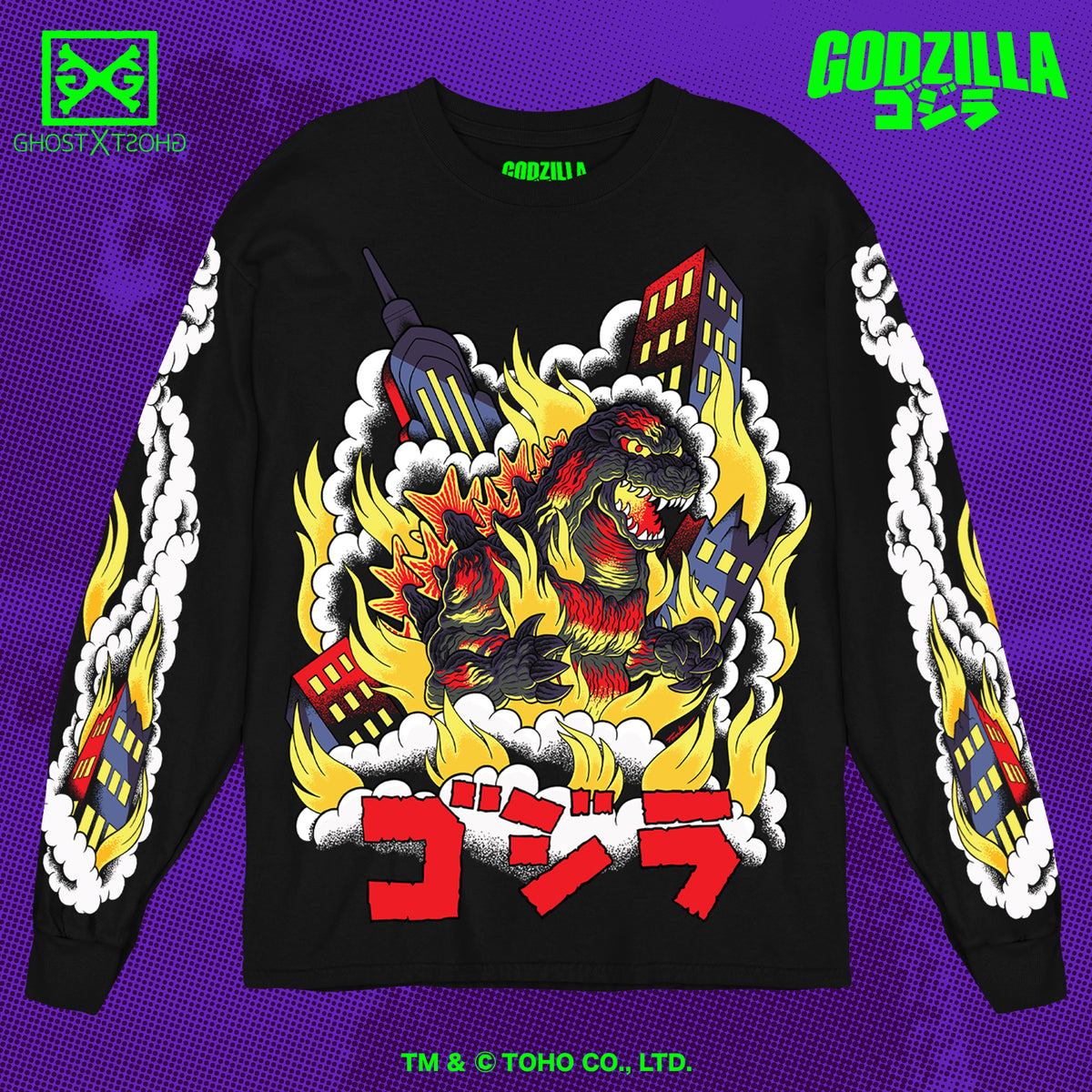 Godzilla Flash Long Sleeve T-Shirt – GHOST X GHOST