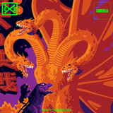 Ghidorah the Three-Headed Monster Screen Printed Poster