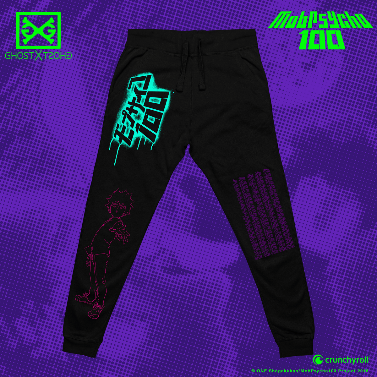 Mob Psycho 100 - Countdown Joggers – GHOST X GHOST Mob Psycho 100 - Countdown Joggers – GHOST X GHOST