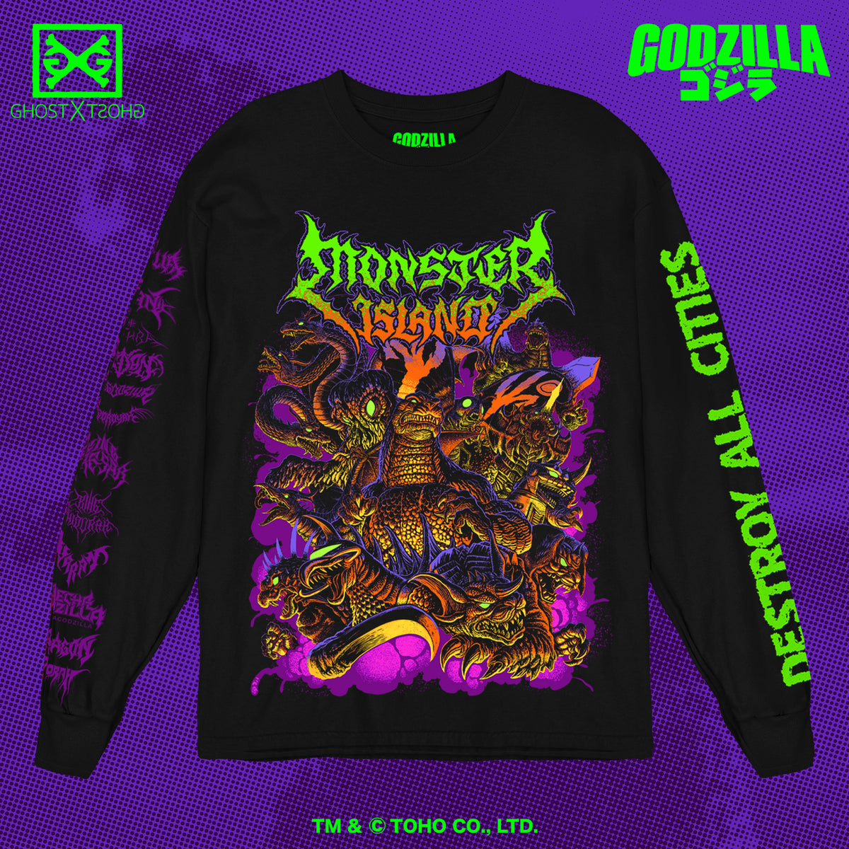 Monster Island METALCROPOLIS Long Sleeve T-Shirt – GHOST X GHOST