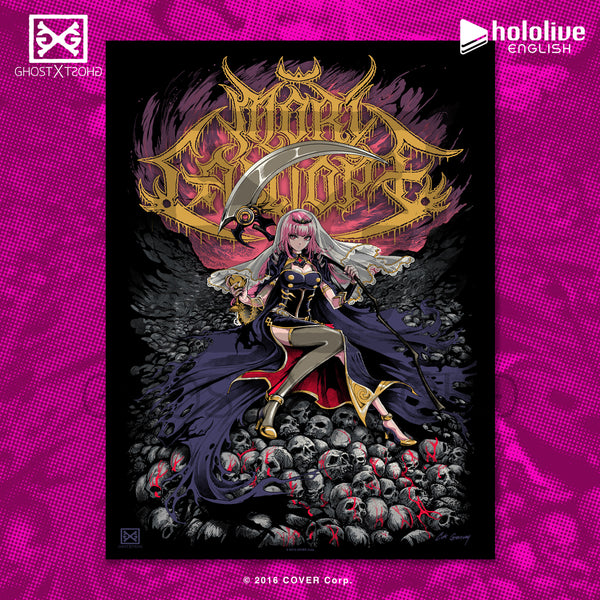ゴーストタイプ　ポスター Mori Calliope METALCROPOLIS Screen-Printed Poster – GHOST X GHOST