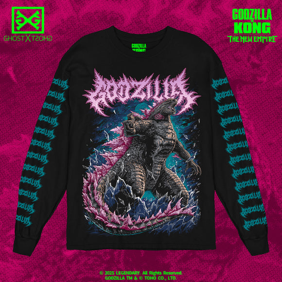 G x K Godzilla Awakens METALCROPOLIS Long Sleeve T-Shirt PREORDER