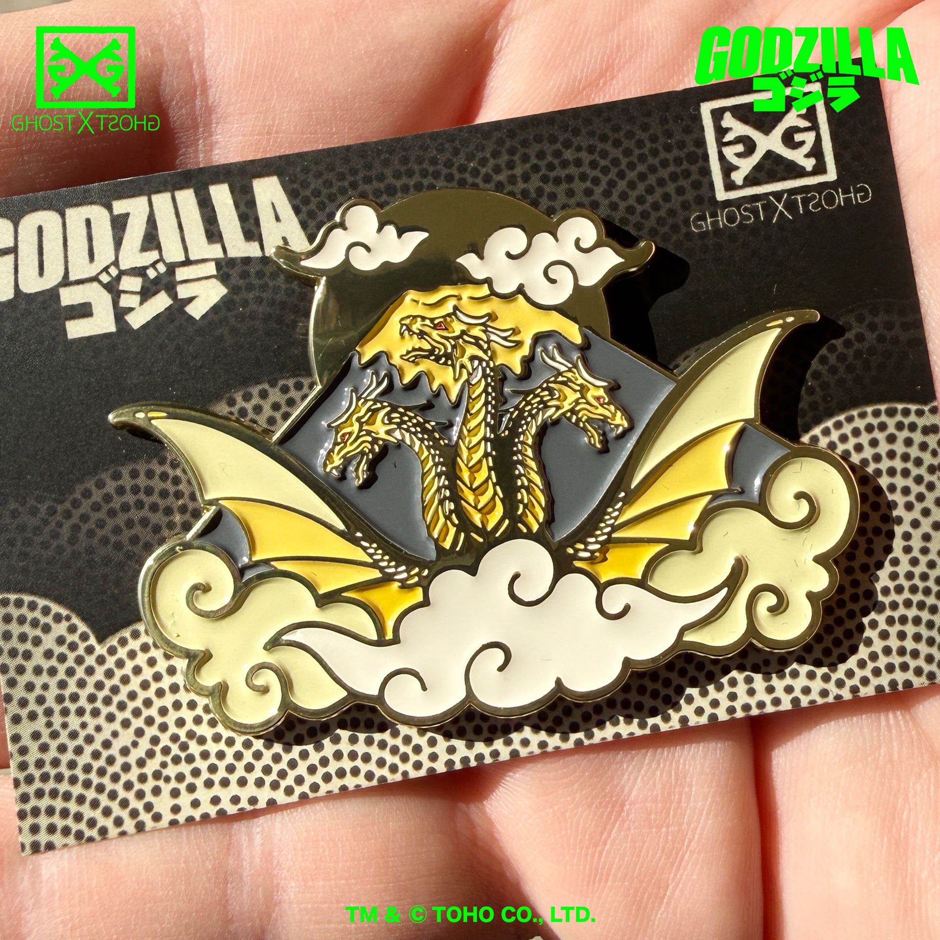 King Ghidorah by Sam Wolfe Connelly Enamel Pin – GHOST X GHOST