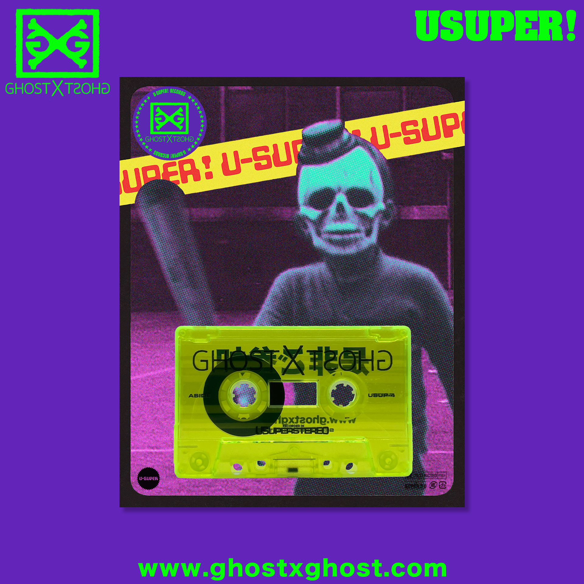 USUPER! x Ghost X Ghost Cassette Tape & T-Shirt Combo (with 